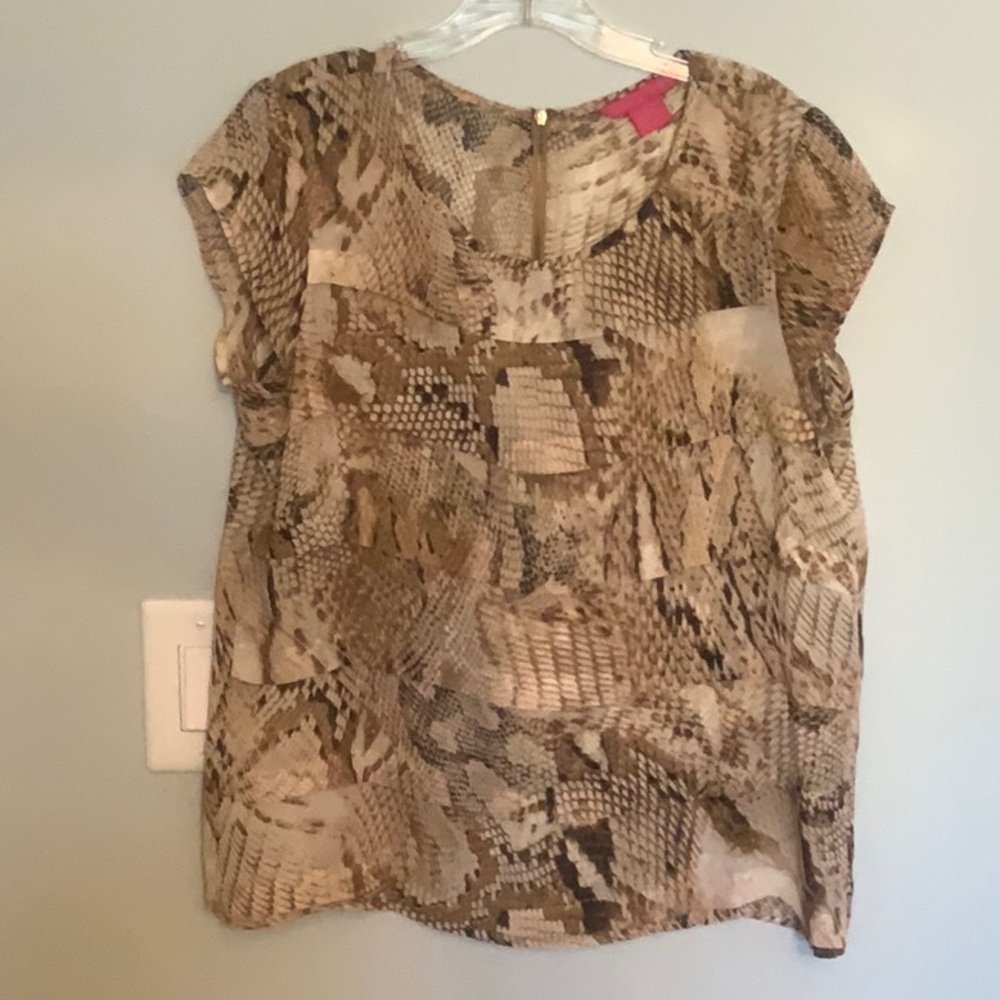 ANIMAL PRINT BLOUSE M SUNNY LEIGH